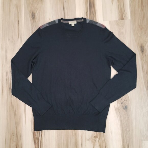 Burberry Brit Sweater Mens XL Cashmere Blend Black Pullover - Picture 1 of 14